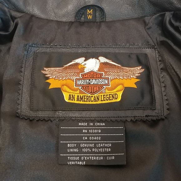 Women's Medium M Harley-Davidson Leather Jacket 97014-03VW Studded - Picture 6 of 8